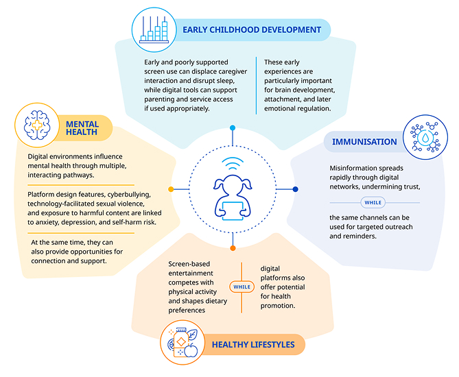 How digital environments cut across the four priority areas
